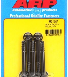 m6 x 1.00 x 50 hex black oxide bolts (5pcs)