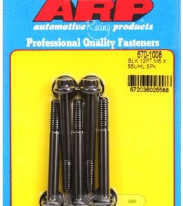 m6 x 1.00 x 55 12pt black oxide bolts (5pcs)