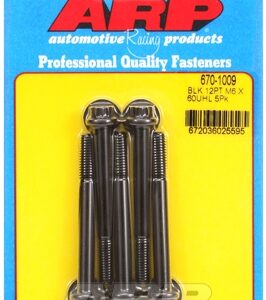 m6 x 1.00 x 60 12pt black oxide bolts (5pcs)