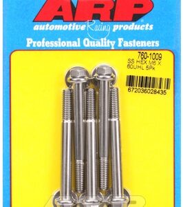 m6 x 1.00 x 60 hex ss bolts (5pcs)