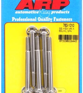m6 x 1.00 x 65 hex ss bolts (5pcs)