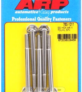 m6 x 1.00 x 70 hex ss bolts (5pcs)