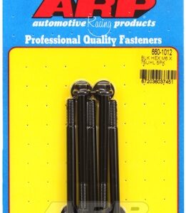 m6 x 1.00 x 75 hex black oxide bolts (5pcs)