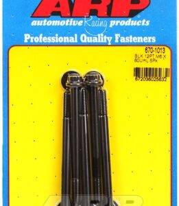 m6 x 1.00 x 80 12pt black oxide bolts (5pcs)