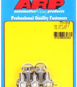 m8 x 1.25 x 12 12pt ss bolts (5pcs)