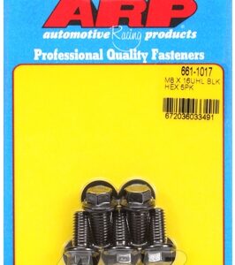 m8 x 1.25 x 16 hex black oxide bolts (5pcs)