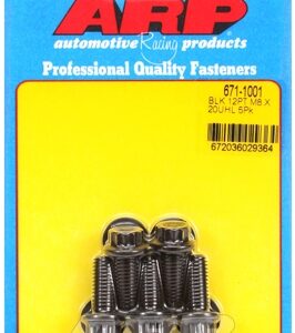 m8 x 1.25 x 20 12pt black oxide bolts (5pcs)