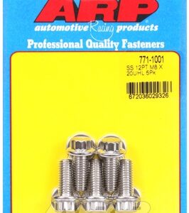 m8 x 1.25 x 20 12pt ss bolts (5pcs)