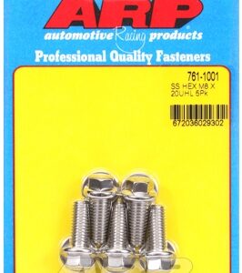 m8 x 1.25 x 20 hex ss bolts (5pcs)