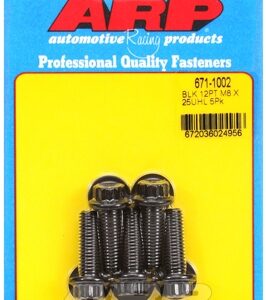 m8 x 1.25 x 25 12pt black oxide bolts (5pcs)