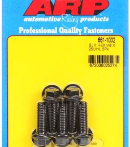 m8 x 1.25 x 25 hex black oxide bolts (5pcs)