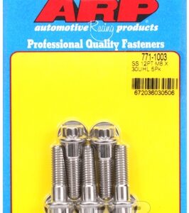 m8 x 1.25 x 30 12pt ss bolts (5pcs)