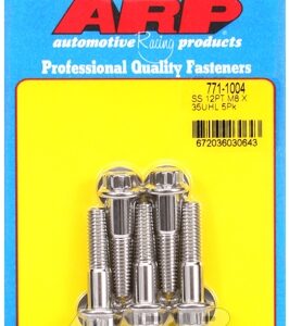 m8 x 1.25 x 35 12pt ss bolts (5pcs)