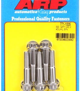 m8 x 1.25 x 40 12pt ss bolts (5pcs)