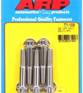 m8 x 1.25 x 45 12pt ss bolts (5pcs)