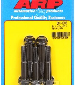 m8 x 1.25 x 45 hex black oxide bolts (5pcs)
