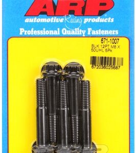 m8 x 1.25 x 50 12pt black oxide bolts (5pcs)