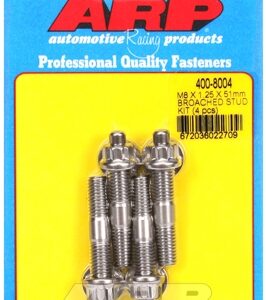 m8 x 1.25 x 51mm broached stud kit 4pcs