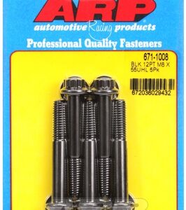 m8 x 1.25 x 55 12pt black oxide bolts (5pcs)