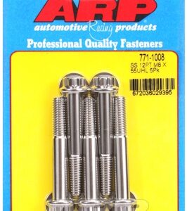 m8 x 1.25 x 55 12pt ss bolts (5pcs)