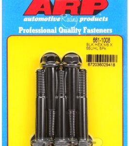 m8 x 1.25 x 55 hex black oxide bolts (5pcs)