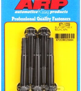 m8 x 1.25 x 60 12pt black oxide bolts (5pcs)