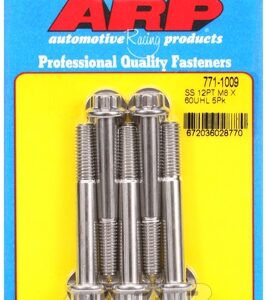 m8 x 1.25 x 60 12pt ss bolts (5pcs)