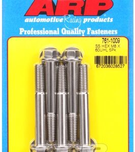 m8 x 1.25 x 60 hex ss bolts (5pcs)
