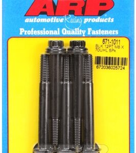 m8 x 1.25 x 70 12pt black oxide bolts (5pcs)