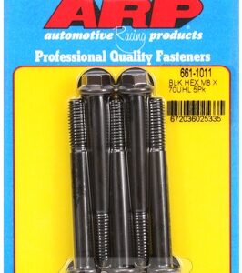 m8 x 1.25 x 70 hex black oxide bolts (5pcs)