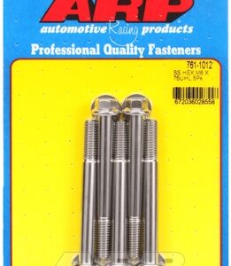 m8 x 1.25 x 75 hex ss bolts (5pcs)