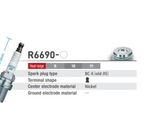 ngk racing spark plug m14 x 19mm (hex 16.0mm) 53.0mm
