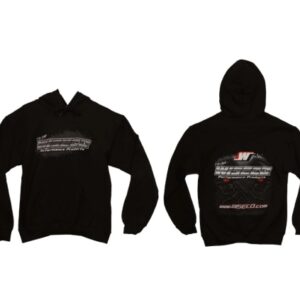 wiseco team hoodie (skully piston rear, black, dry blend)